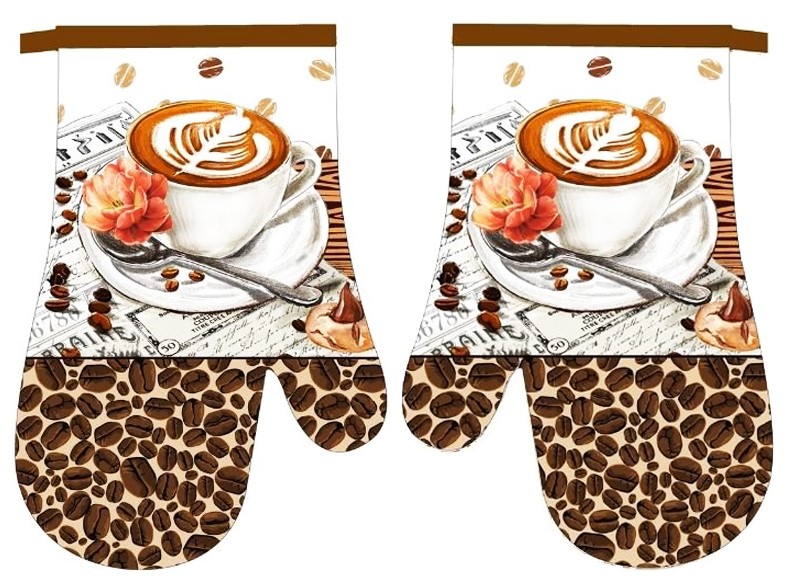 RĘKAWICE KUCHENNE MAGNES KPL 2szt COFFEE FS03