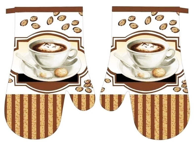 RĘKAWICE KUCHENNE MAGNES KPL 2szt COFFEE F9578B