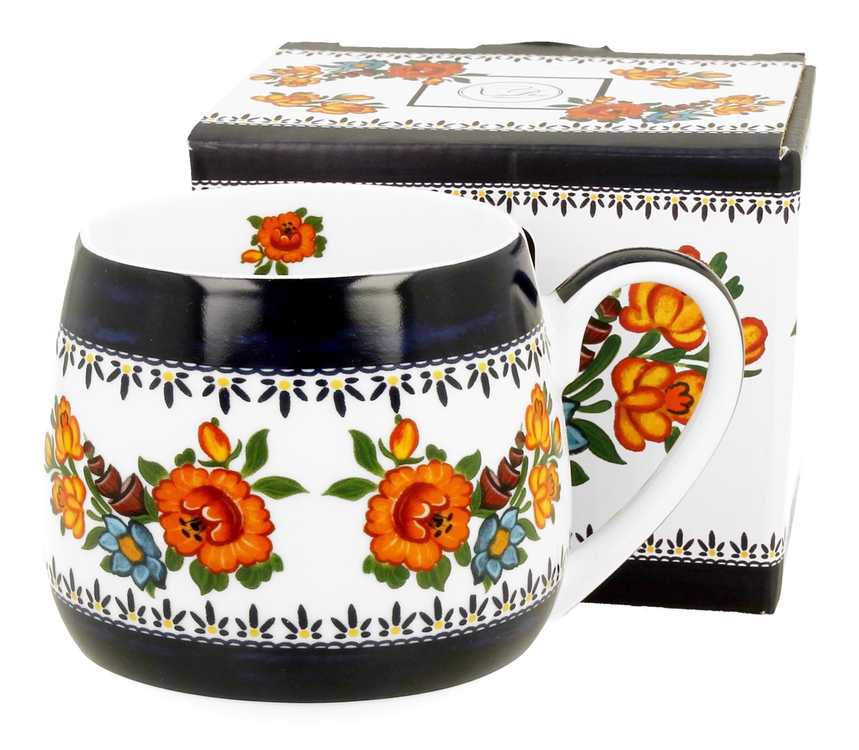 INDIGO KWIATY KUBEK BARYŁKA W PUDEŁKU 430ml