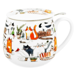 KOCI ŚWIAT LENIWE KUBEK ZAPARZACZ BARYŁKA 430ml