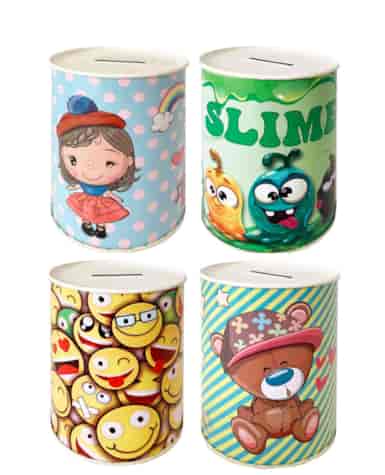 SKARBONKA METALOWA PUSZKA  8x11cm DZIECI