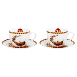 BN SANTA ON SLEIGH KOMPLET FILIŻANEK 2+2 280ml