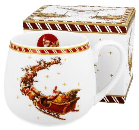 BN SANTA ON SLEIGH KUBEK BARYŁKA W PUDEŁKU 430ml