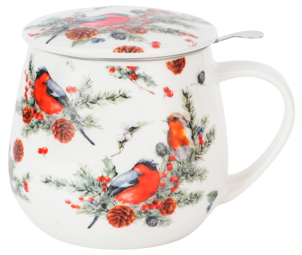 BN CHRISTMAS BIRDS KUBEK ZAPARZACZ BARYŁKA 430ml