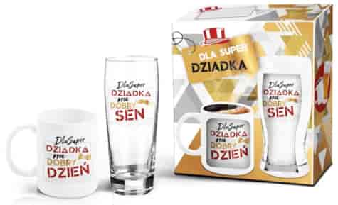 DZIEŃ DZIADKA KUBEK 300ml KUFEL 500ml KOMPLET 2EL