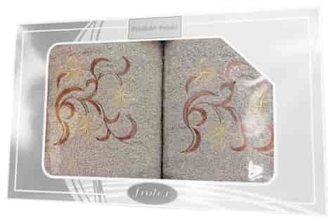 GIFT FROTEX II KPL RĘCZNIKÓW GRENO 2EL BRĄZOWY 3N