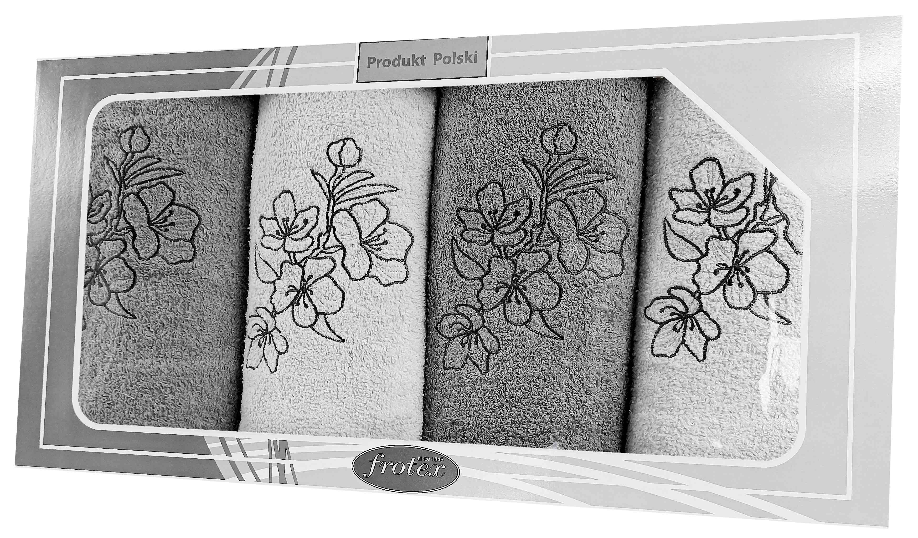 GIFT FROTEX IV KPL RĘCZNIKÓW GRENO 4EL BIAŁY/PO 1N