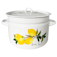 GARNEK EMALIA Z POKRYWĄ BIAŁY CYTRYNA 26cm  9l