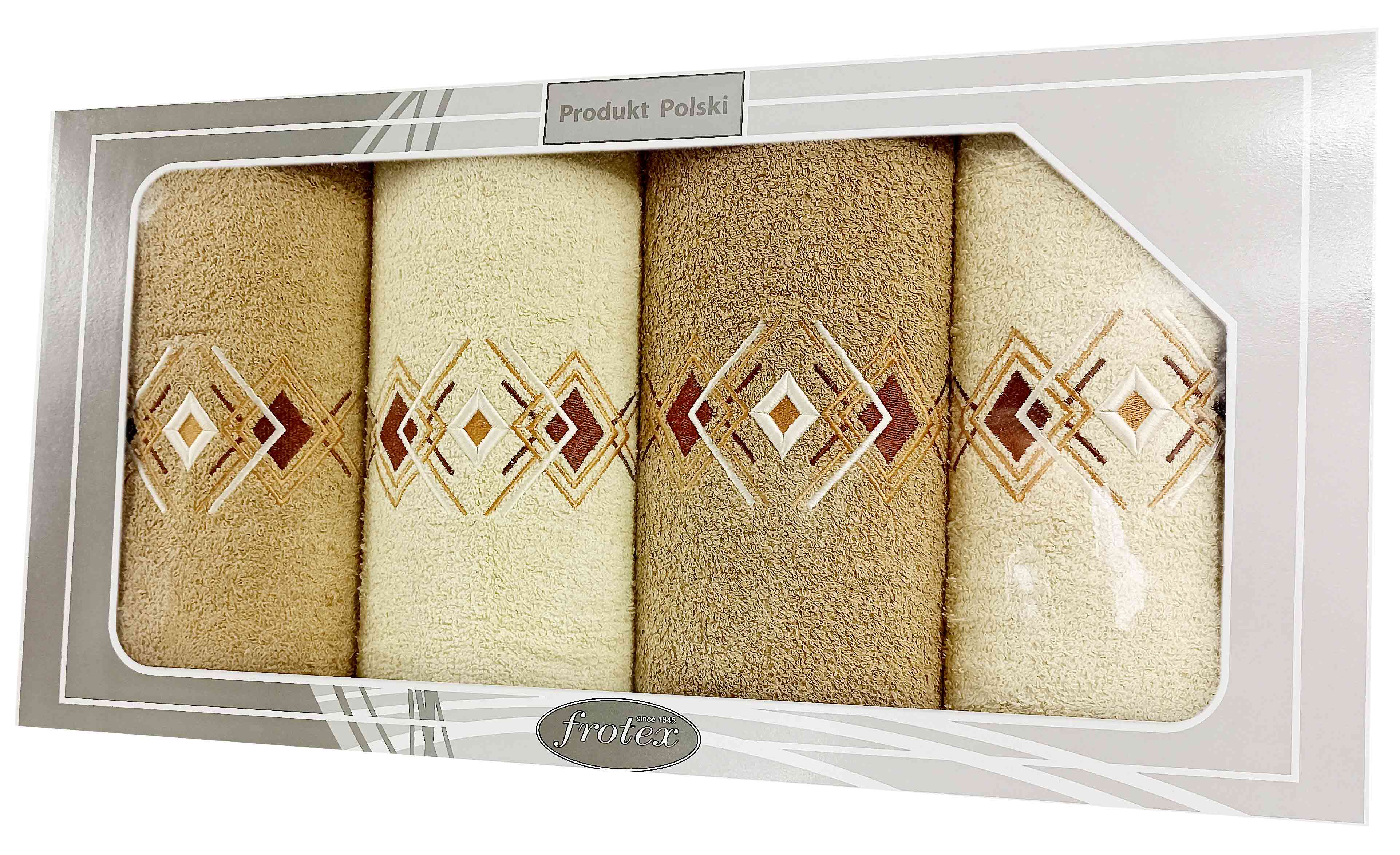 GIFT FROTEX IV KPL RĘCZNIKÓW GRENO 4EL KREM/BEŻ 4N