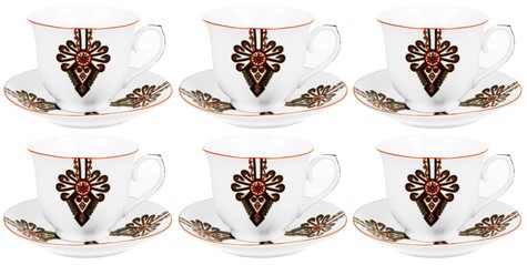 PARZENICA KOMPLET FILIŻANEK 6+6 250ml