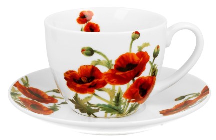 CLASSIC POPPIES FILIŻANKA ZE SPODKIEM 1+1 250ml