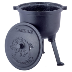 KOCIOŁEK MYŚLIWSKI ŻELIWNY M 15L KM4808M Z POWŁOKĄ