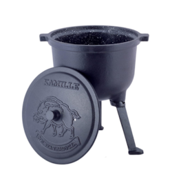 KOCIOŁEK MYŚLIWSKI ŻELIWNY M  5L KM4800M Z POWŁOKĄ