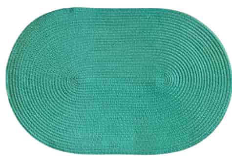 MATA DEKORA NA STÓŁ OWAL 43x28cm TURKUSOWY