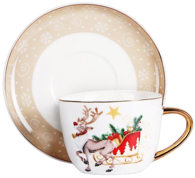 BN NAVIDAD FILIŻANKA ZE SPODKIEM 1+1 250ml