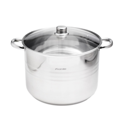 GARNEK STALOWY OKRĄGŁY 26cm 10,5L KM5404