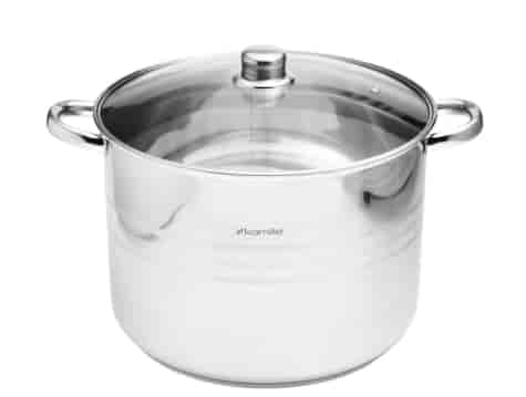 GARNEK STALOWY OKRĄGŁY 26cm 10,5L KM5404