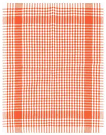 DURUL ŚCIERECZKA KUCHENNA 45x65cm KRATA POMARAŃCZ