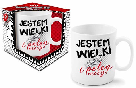 BIG WOW KUBEK 800ml JESTEM WIELKI I PEŁEN MOCY