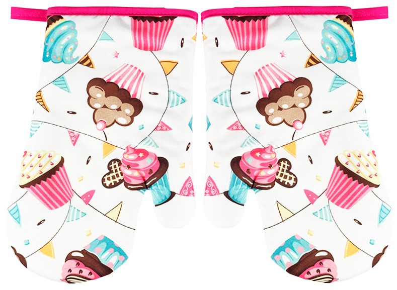 RĘKAWICE KUCHENNE MAGNES KPL 2szt SWEETS F9264