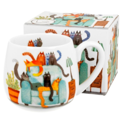 KOCI ŚWIAT NA FOTELU KUBEK BARYŁKA W PUDEŁKU 430ml