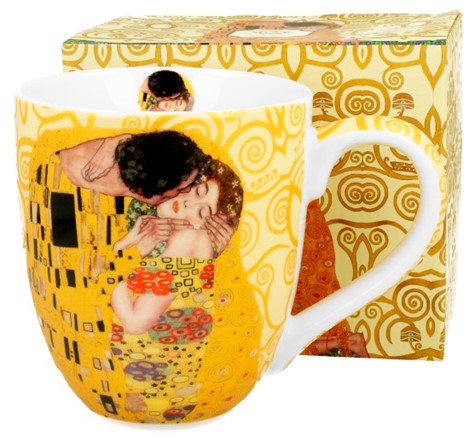 GUSTAV KLIMT THE KISS ECRU KUBEK KUBAS 1000ml