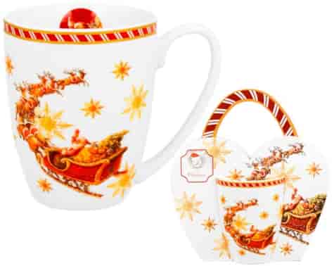 BN SANTA ON SLEIGH KUBEK 360ml + OPAK Z RĄCZKĄ