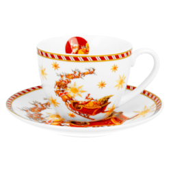 BN SANTA ON SLEIGH FILIŻANKA ZE SPODKIEM 1+1 280ml