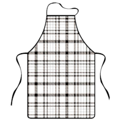 CHECKS FARTUCH KUCHENNY 50x76cm CZARNY F23S702