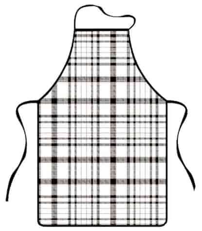 CHECKS FARTUCH KUCHENNY 50x76cm CZARNY F23S702