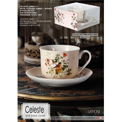 CELESTE FILIŻANKA ZE SPODKIEM 1+1 400ml BOX PCV