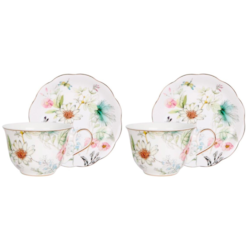 MARCELINA KOMPLET FILIŻANEK 2+2 270ml