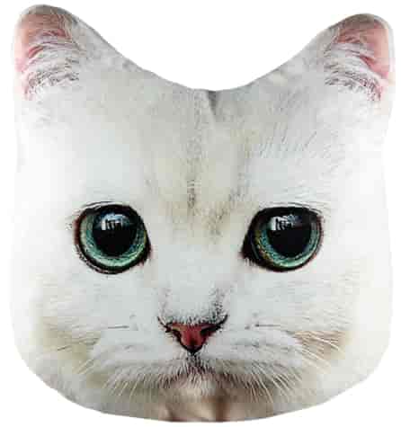 PODUSZKA DEKORACYJNA 40x40cm KOTEK BIAŁY 341