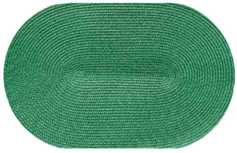 MATA DEKORA NA STÓŁ OWAL 43x28cm ZIELONY CIEMNY