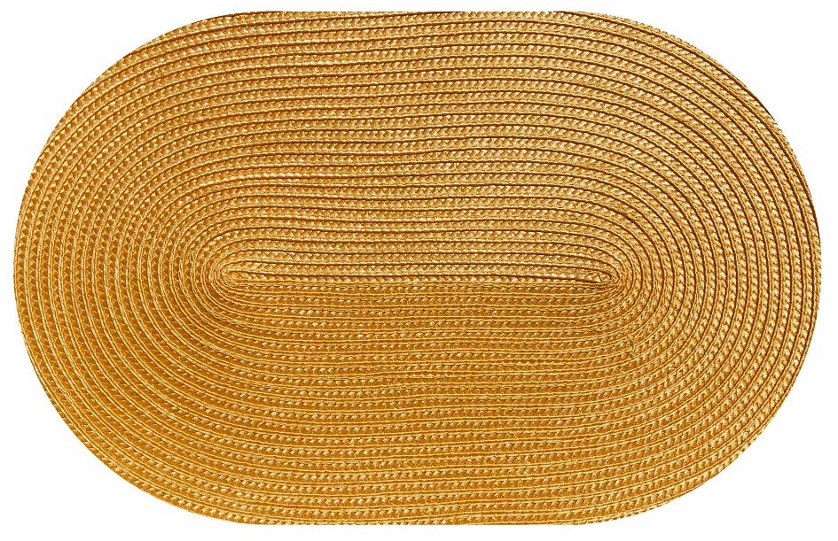 MATA DEKORA NA STÓŁ OWAL 43x28cm PIASKOWY