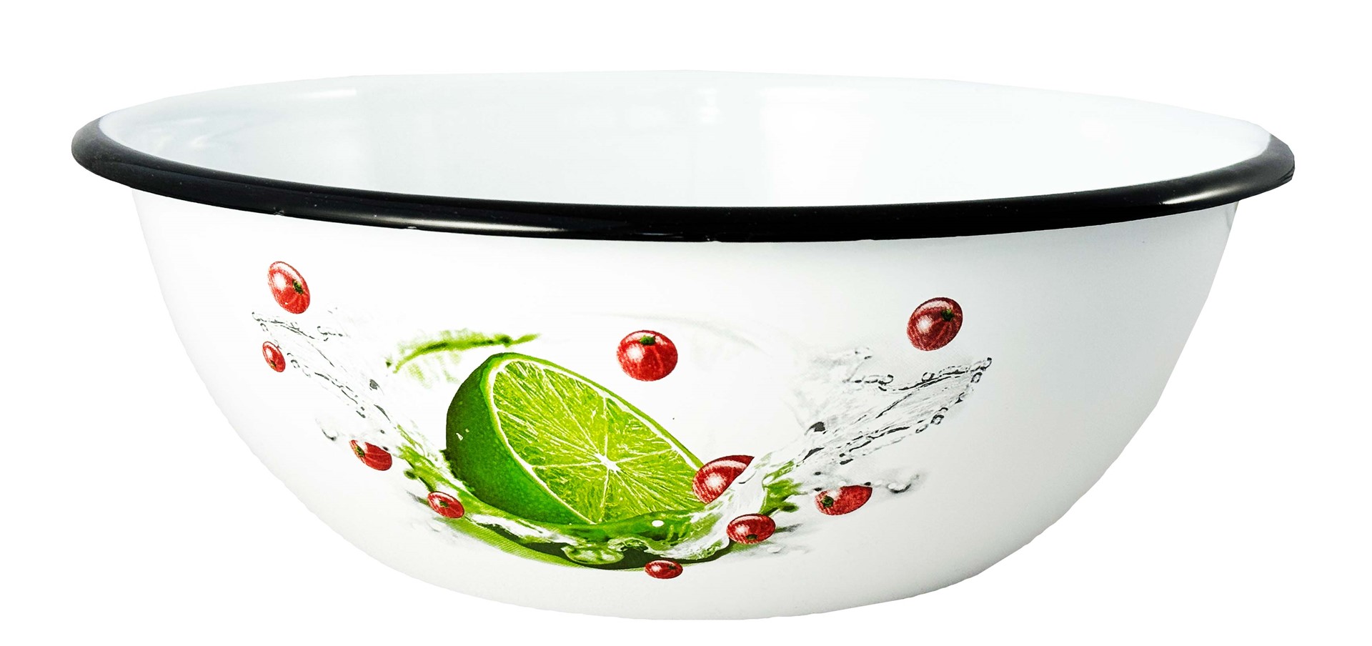 MISKA EMALIOWANA BIAŁY LIMONKA 25cm 2,5l