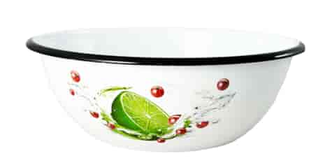 MISKA EMALIOWANA BIAŁY LIMONKA 21cm 1,5l