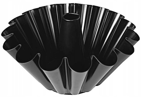 CZARNA BLACHA BABKA Z TULEJĄ 23cm 990-45