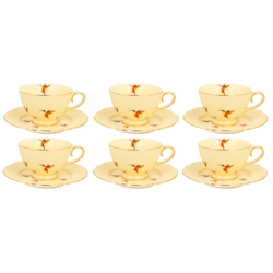 KOLIBRY CREAM KOMPLET FILIŻANEK 6+6 260ml