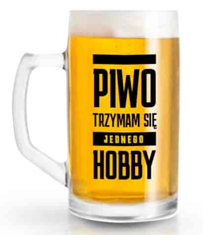 FUNNY BEER KUFEL 500ml PIWO - TRZYMAM SIĘ...