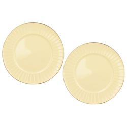 NINA CREAM TALERZ DESEROWY 21cm KOMPLET 2SZT