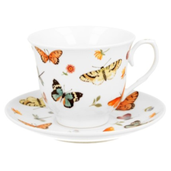 BUTTERFLIES CR FILIŻANKA ZE SPODKIEM 1+1 250ml