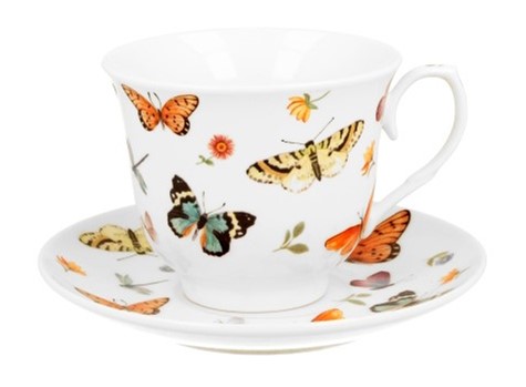 BUTTERFLIES FILIŻANKA ZE SPODKIEM 1+1 250ml