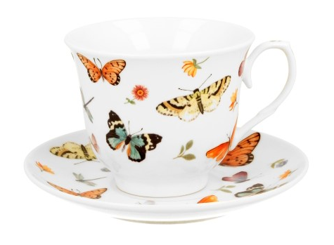 BUTTERFLIES CR FILIŻANKA ZE SPODKIEM 1+1 250ml