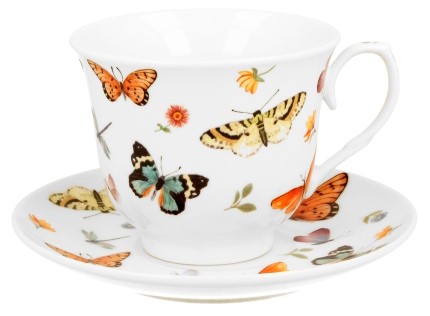 BUTTERFLIES FILIŻANKA ZE SPODKIEM 1+1 250ml