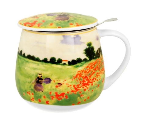 C. MONET POPPY FIELD KUBEK ZAPARZACZ BARYŁKA 430ml