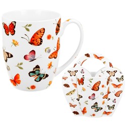 BUTTERFLIES KUBEK 360ml + OPAKOWANIE Z RĄCZKĄ