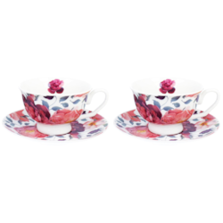 SPRING ROSES WHITE KOMPLET FILIŻANEK 2+2 250ml