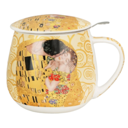 THE KISS ECRU KUBEK ZAPARZACZ BARYŁKA 430ml