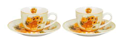 SUNFLOWERS ESPRESSO KOMPLET FILIŻANEK 2+2 110ml